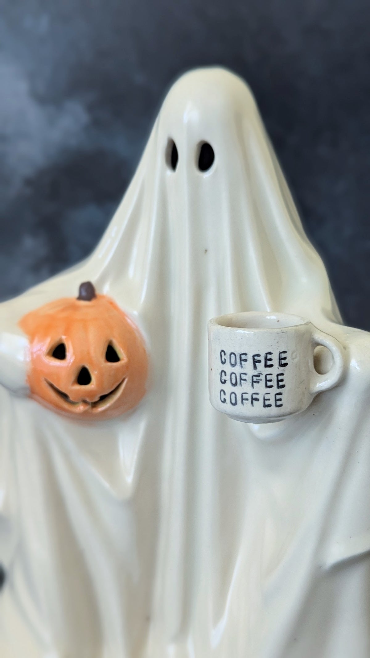 Newly Cast Vintage Mold Ghost with Orange Pumpkin and I Coffee Mug | Only One Available (Copy)