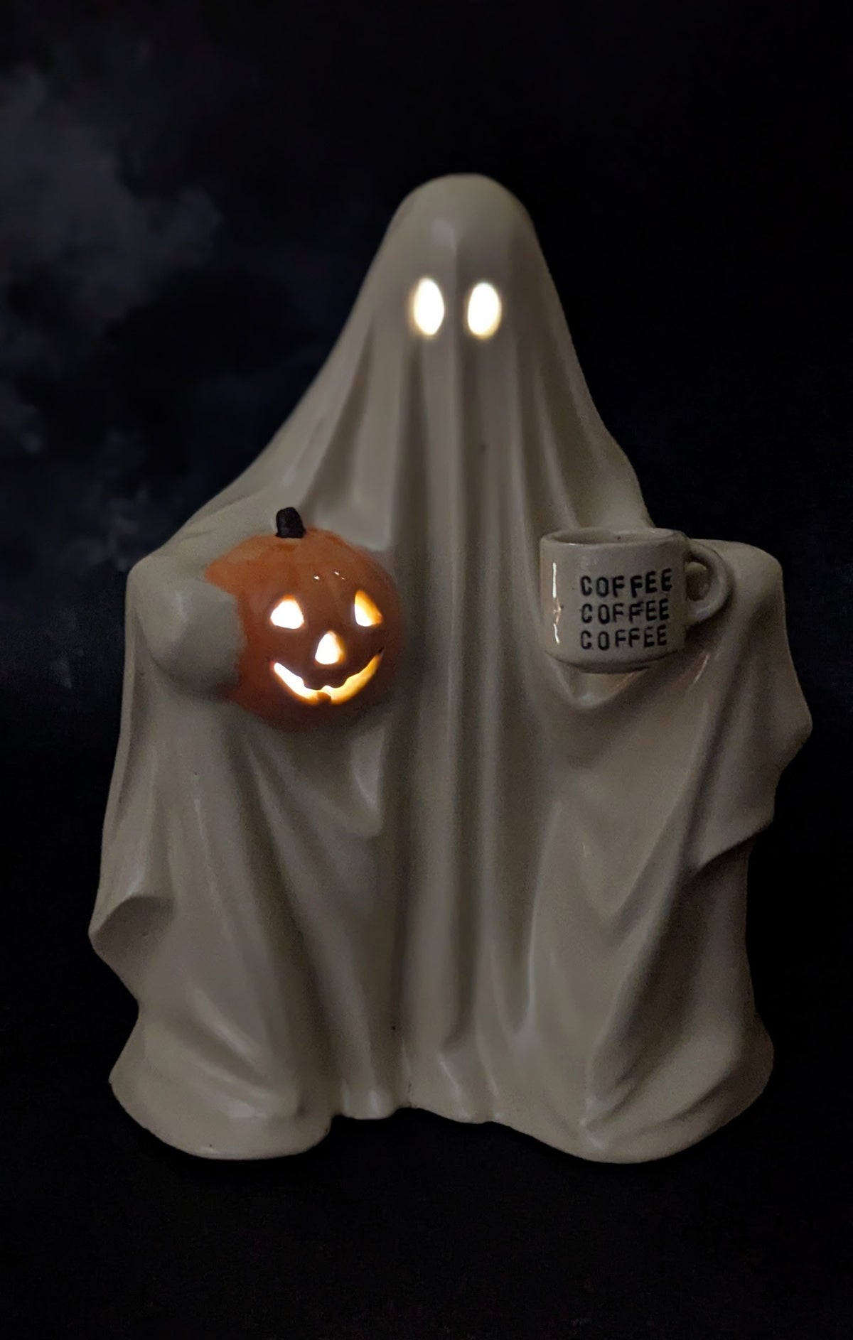 Newly Cast Vintage Mold Ghost with Orange Pumpkin and I Coffee Mug | Only One Available (Copy)
