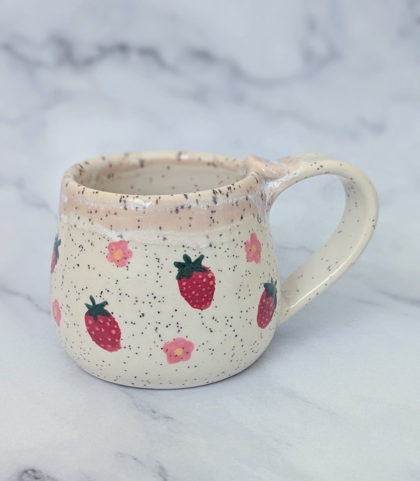 Fruit Mug - 8oz - Pick Your Style | Strawberry | Blueberry | Peach |